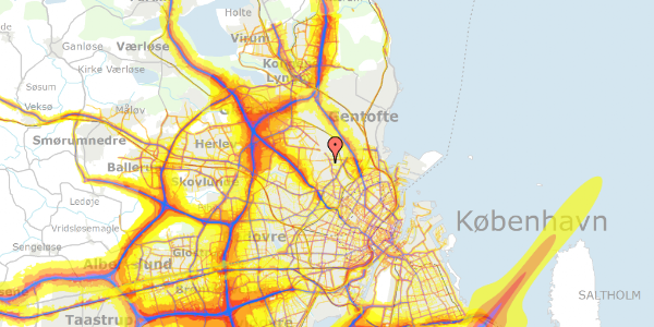 Trafikstøjkort på Engblommevej 57, 2400 København NV