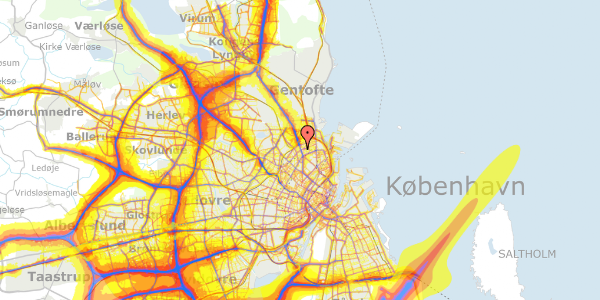 Trafikstøjkort på Engelstedsgade 12, st. , 2100 København Ø