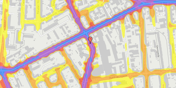 Trafikstøjkort på Enghavevej 4, 1. tv, 1674 København V