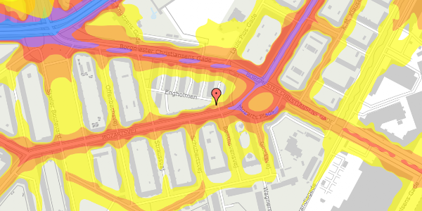 Trafikstøjkort på Engholmen 4, 1. th, 2450 København SV