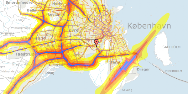 Trafikstøjkort på Engholmen 8, 2. tv, 2450 København SV