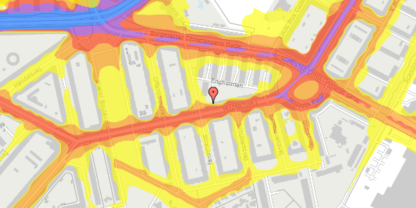 Trafikstøjkort på Engholmen 20, 2. th, 2450 København SV