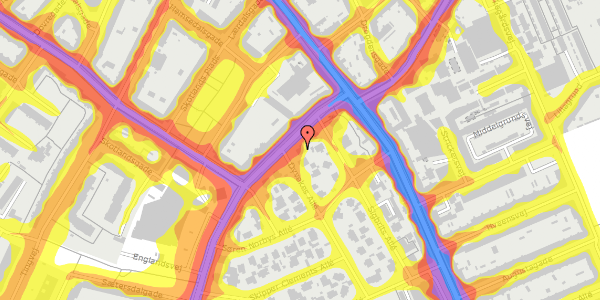 Trafikstøjkort på Englandsvej 7, st. , 2300 København S