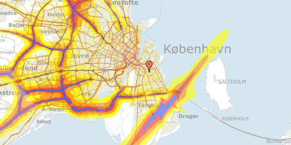 Trafikstøjkort på Englandsvej 8B, st. , 2300 København S