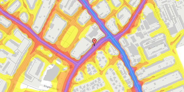 Trafikstøjkort på Englandsvej 8, 4. th, 2300 København S