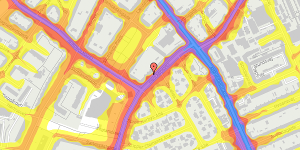 Trafikstøjkort på Englandsvej 12B, st. tv, 2300 København S