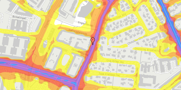 Trafikstøjkort på Englandsvej 34C, st. tv, 2300 København S