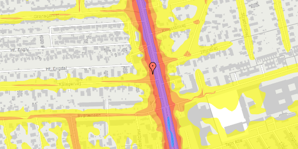 Trafikstøjkort på Englandsvej 222, 1. , 2300 København S