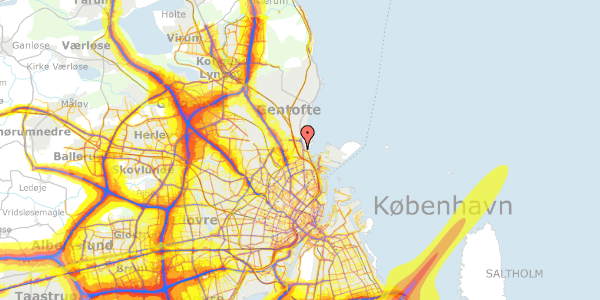 Trafikstøjkort på Engskiftevej 4, 2100 København Ø