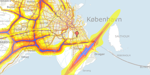 Trafikstøjkort på Engsletten 8, 2300 København S