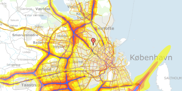 Trafikstøjkort på Engsvinget 9, 2400 København NV