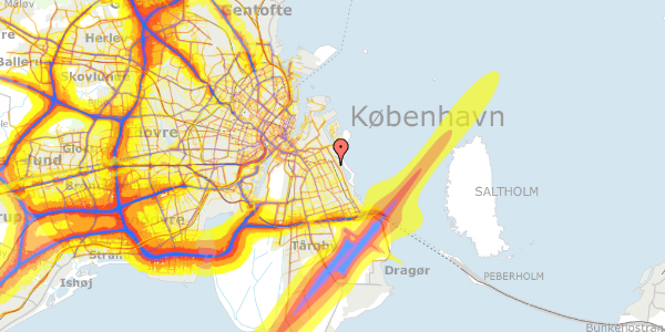 Trafikstøjkort på Engvej 13F, 2. th, 2300 København S