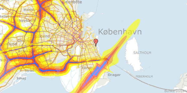 Trafikstøjkort på Engvej 37, st. th, 2300 København S