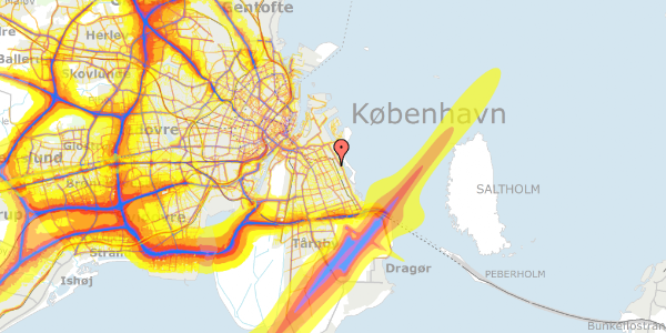 Trafikstøjkort på Engvej 38, 2300 København S