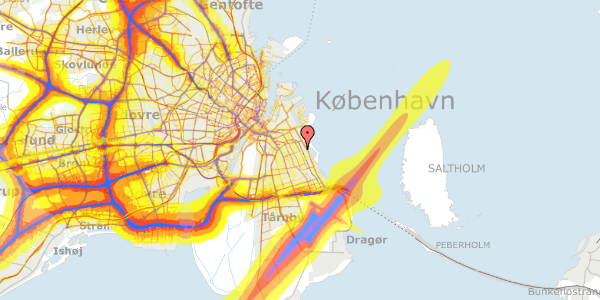 Trafikstøjkort på Engvej 47, 2300 København S