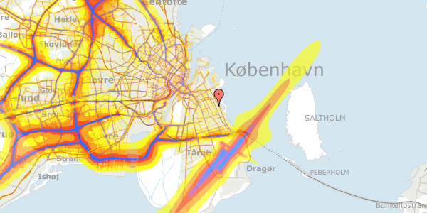 Trafikstøjkort på Engvej 56, 2300 København S