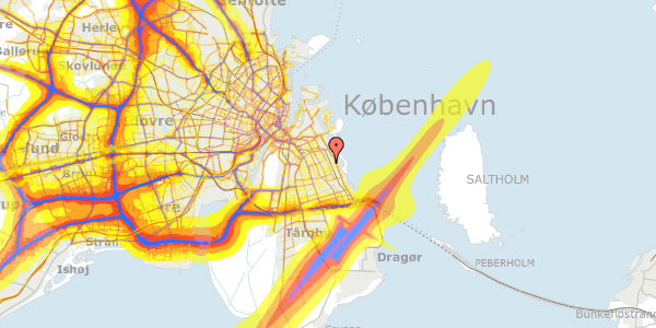 Trafikstøjkort på Engvej 78, 2300 København S