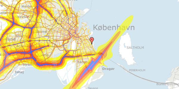 Trafikstøjkort på Engvej 99, 2300 København S