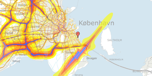 Trafikstøjkort på Engvej 113, 2300 København S