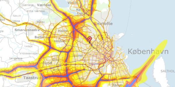 Trafikstøjkort på Enigheds Allé 29, 2700 Brønshøj