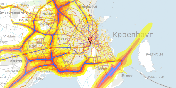 Trafikstøjkort på Eskildsgade 35, 4. th, 1657 København V