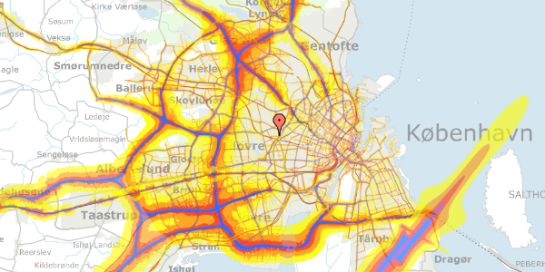 Trafikstøjkort på Eskjærvej 1D, 1. th, 2720 Vanløse