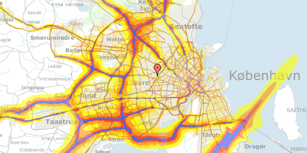 Trafikstøjkort på Eskjærvej 9, kl. , 2720 Vanløse