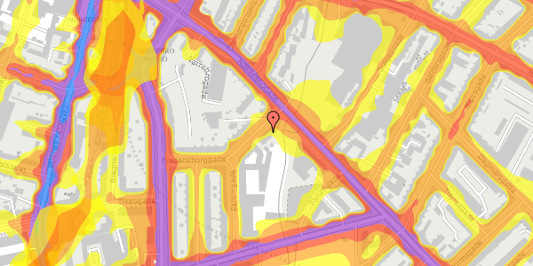 Trafikstøjkort på Esromgade 3, 2. th, 2200 København N