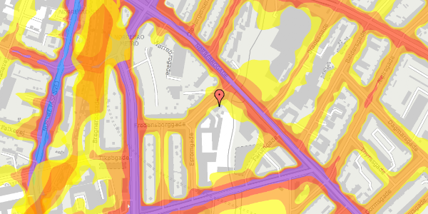 Trafikstøjkort på Esromgade 5, kl. , 2200 København N