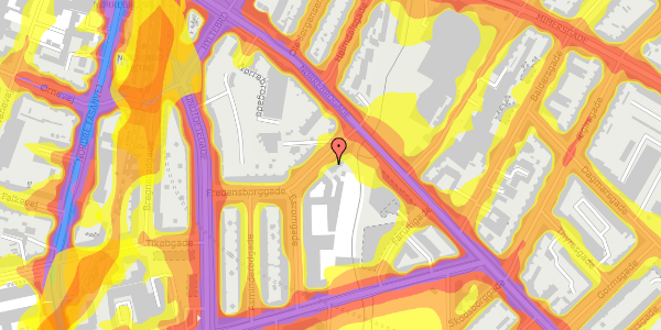 Trafikstøjkort på Esromgade 5, st. tv, 2200 København N