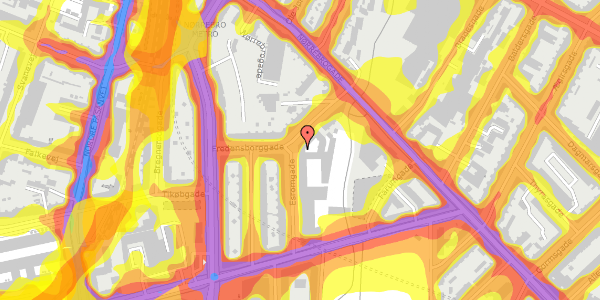 Trafikstøjkort på Esromgade 11, 2. th, 2200 København N