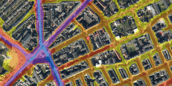 Trafikstøjkort på Faksegade 5, 4. th, 2100 København Ø