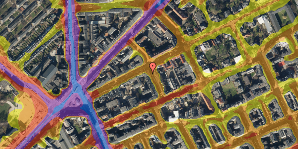 Trafikstøjkort på Faksegade 7, 2. th, 2100 København Ø