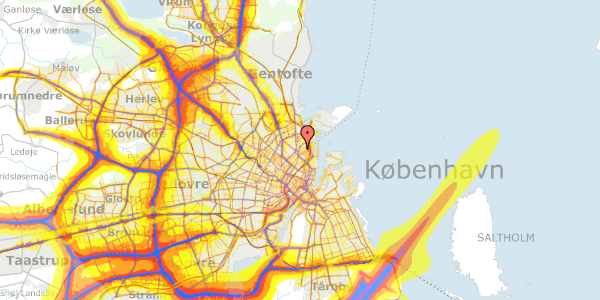 Trafikstøjkort på Faksegade 8A, st. , 2100 København Ø