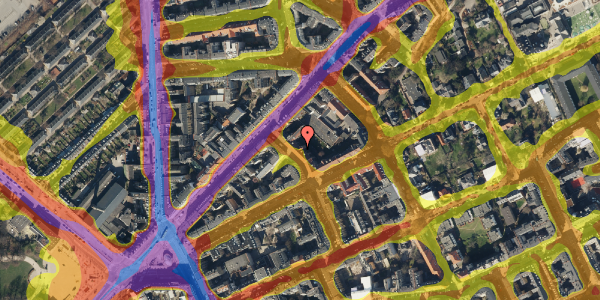 Trafikstøjkort på Faksegade 16, 1. th, 2100 København Ø