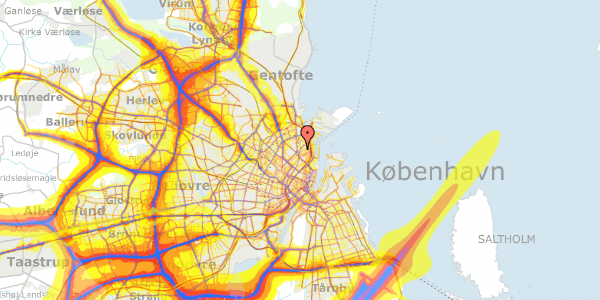 Trafikstøjkort på Faksegade 18, 1. tv, 2100 København Ø