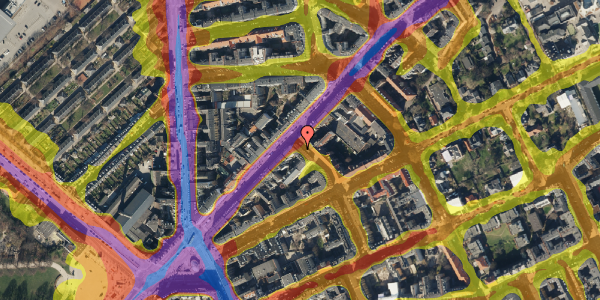 Trafikstøjkort på Faksegade 19, kl. tv, 2100 København Ø