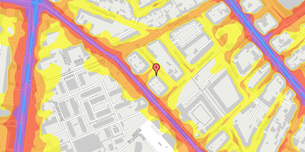 Trafikstøjkort på Femkløvervej 4, st. tv, 2300 København S