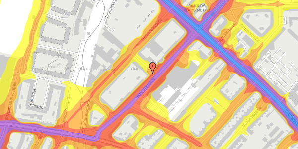 Trafikstøjkort på Fenrisgade 10, st. th, 2200 København N