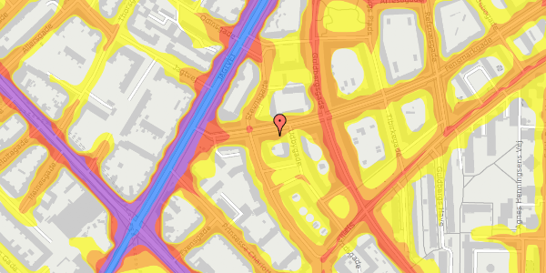 Trafikstøjkort på Fensmarkgade 63, 1. tv, 2200 København N