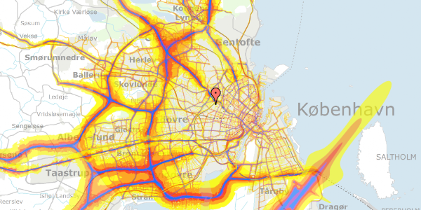 Trafikstøjkort på Ferskenvej 33, 2400 København NV