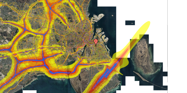 Trafikstøjkort på Finlandsgade 17, 2. th, 2300 København S