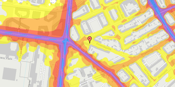 Trafikstøjkort på Finlandsgade 21, st. th, 2300 København S