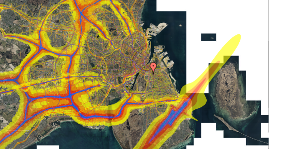 Trafikstøjkort på Finlandsgade 33, 2. tv, 2300 København S