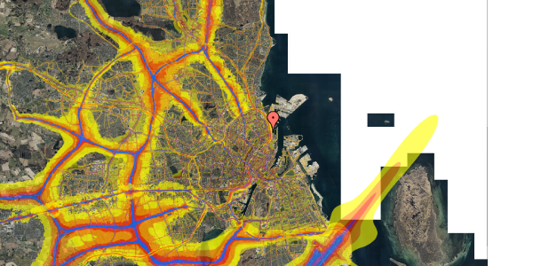 Trafikstøjkort på Fiskedamsgade 22, 4. th, 2100 København Ø