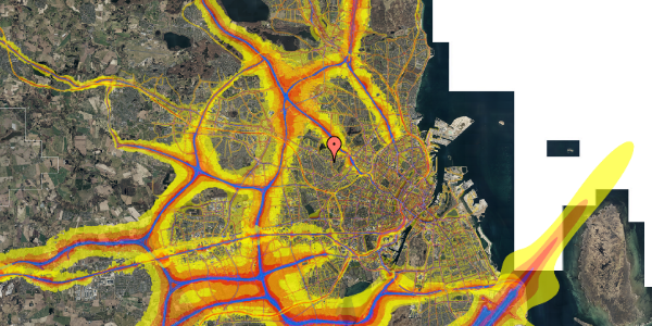 Trafikstøjkort på Fjenneslevvej 3, 2. th, 2700 Brønshøj