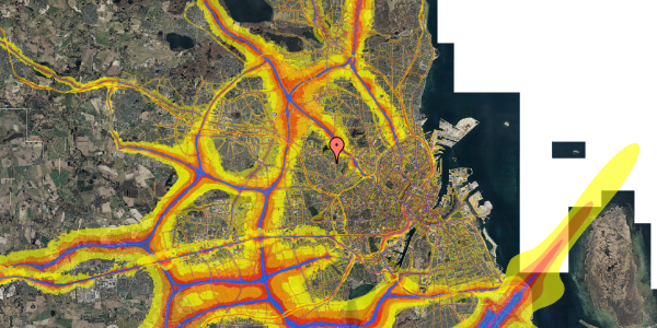 Trafikstøjkort på Fjenneslevvej 20B, 1. th, 2700 Brønshøj