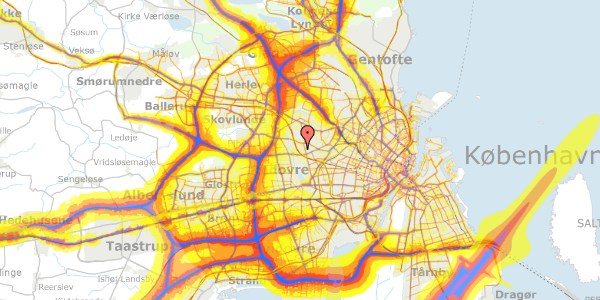 Trafikstøjkort på Flinterupvej 10, 2720 Vanløse