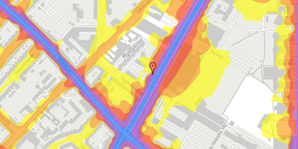 Trafikstøjkort på Fogedgården 3, 1. mf, 2200 København N