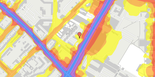 Trafikstøjkort på Fogedgården 5, 1. th, 2200 København N